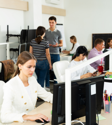Virtual Consultants AI and data team working in the office